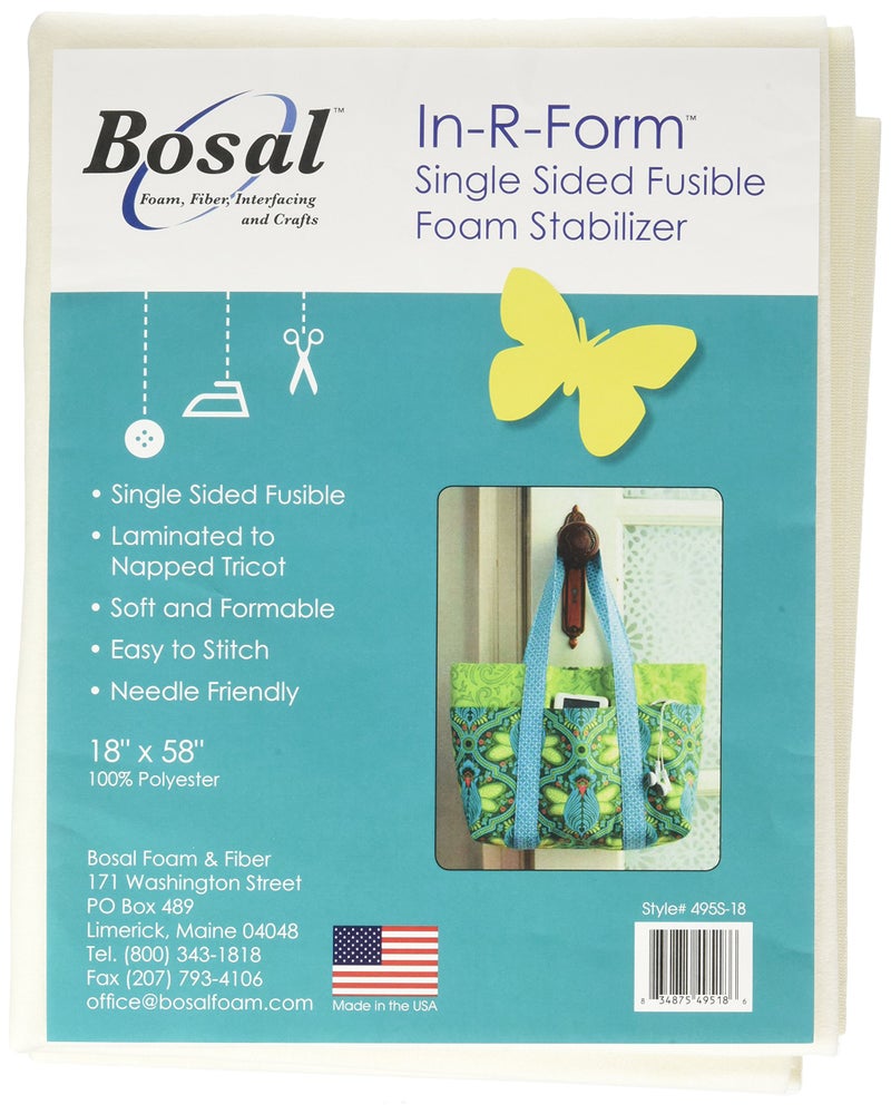Bosal R Form Sew in Fusible Stab Wht Foam Stabilizer Fuse 58x18 White (BSL495S-18)